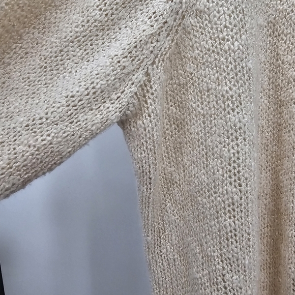 Signature Studios cream open front waterfall lace trim cardigan women's size 1x - Picture 7 of 7